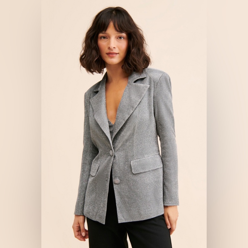 Free people Sparkle Blazer & Top Set